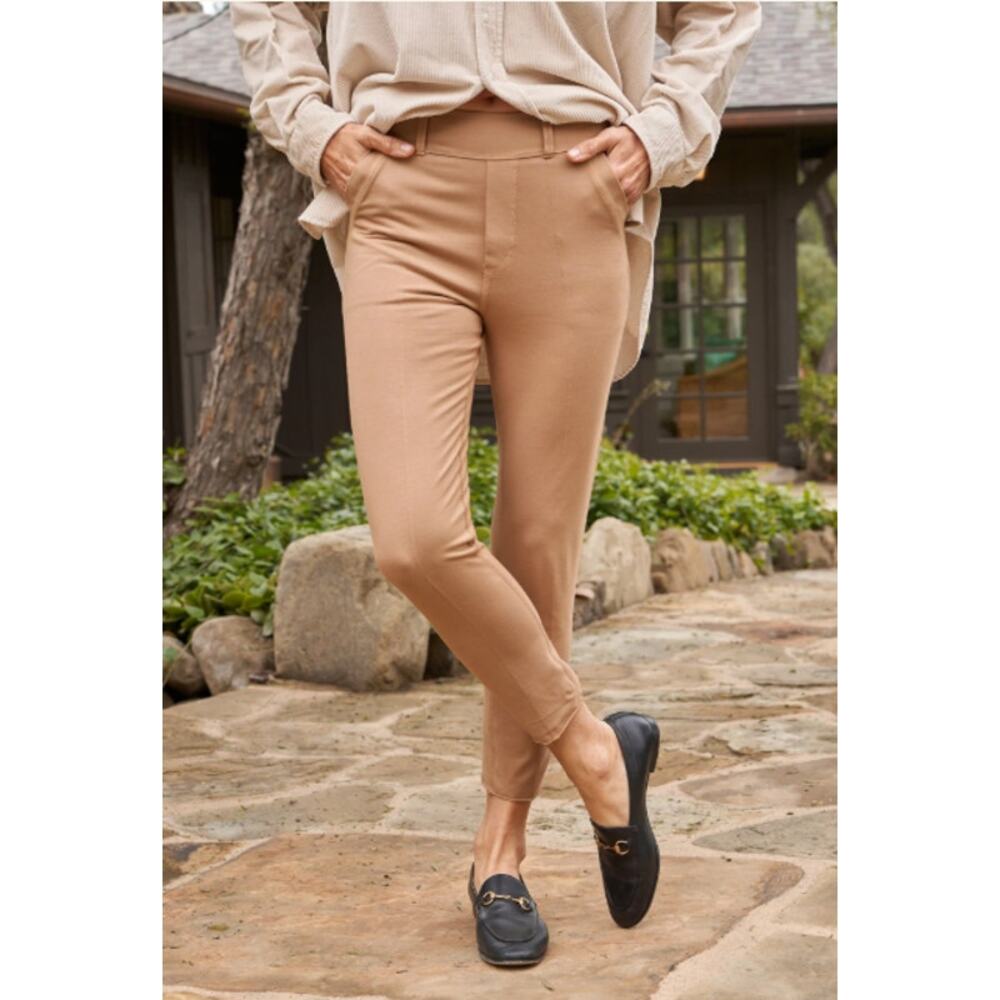 Frank & Eileen Murphy Billion Dollar Pant in Camel Brown Tan Stretch Size Small